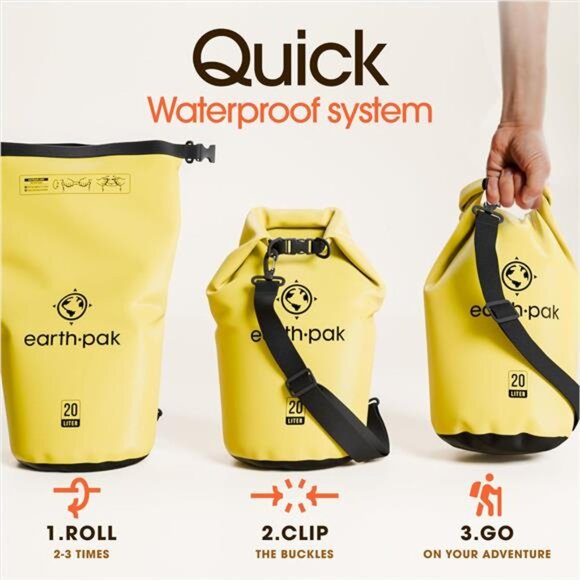 Earth Pak Waterproof Dry Bag -Roll Top Waterproof Backpack Waterproof Phone Case main image 4